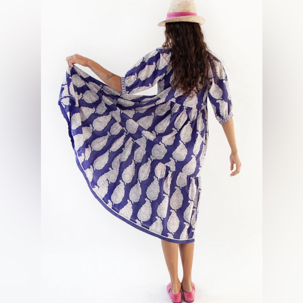 Matta NY beautiful Katia Dal tiered midi dress with great pockets - Picture 3 of 16